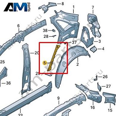 Боковина (внутренняя часть) Volkswagen id4/id5 2021-2024 11A810422Купить боковину (внутреннюю часть) 11A810422 для Фольксваген id4/id5 2021-2024- акция