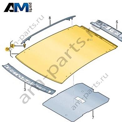 Крыша Volkswagen T-Roc Cross 2019-2024 2GM817101Купить крышу 2GM817101 на Фольксваген Т-рок Кросс 2019-2024- акция