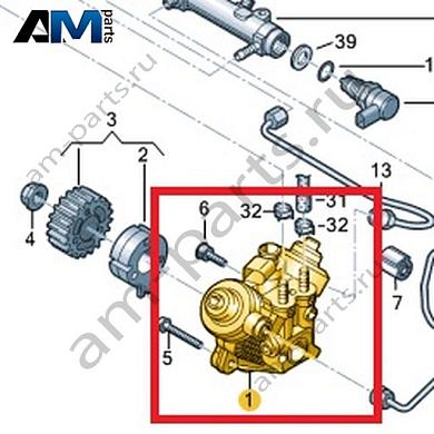 Насос высокого давления VAG 03N130755AКупить насос высокого давления 03N130755A на Фольксваген/Ауди/Шкоду- выгодные цены