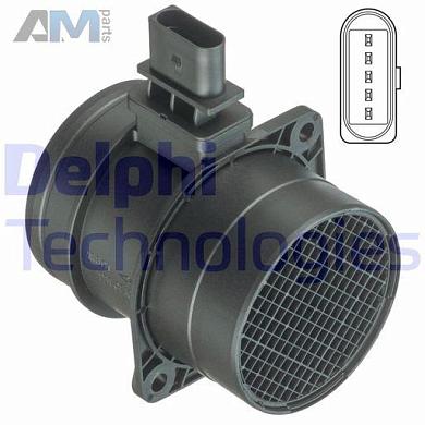 Расходомер воздуха DELPHI (AF1040712B1) для Volkswagen Tiguan I (2007-2011) 2.0 дизель