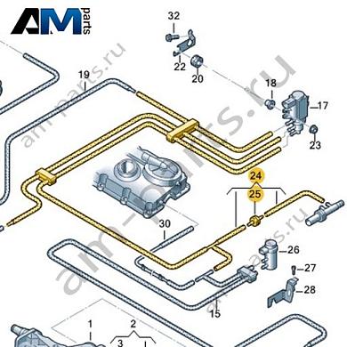 Вакуумный шланг VAG 03L131055DHКупить вакуумный шланг 03L131055DH Фольксваген/Ауди/Шкода на выгодных условиях