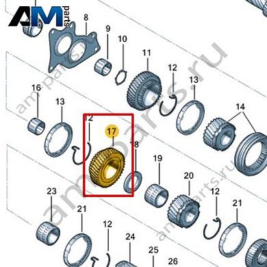 Свободно вращающаяся шестерня VAG 0CS311362AКупить свободно вращающуюся шестерню 0CS311362A на Фольксваген/Ауди/Шкоду- акция