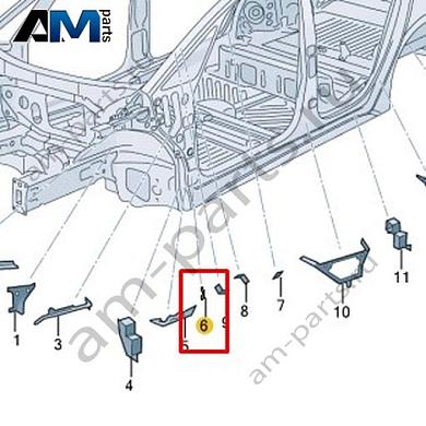 Часть стойки А Volkswagen id3 2020-2024 10A864565Купить часть стойки А 10A864565 Фольксваген id3 2020-2024- выгодные цены