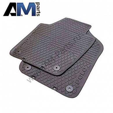 Комплект ковров салона передние резина Polo 6R106150282V