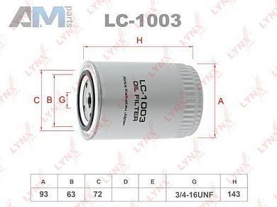 Масляный фильтр LYNX для Passat B5 1997-2005 1.8 T 20V (150 л.с.) AWL AWT LC-1003