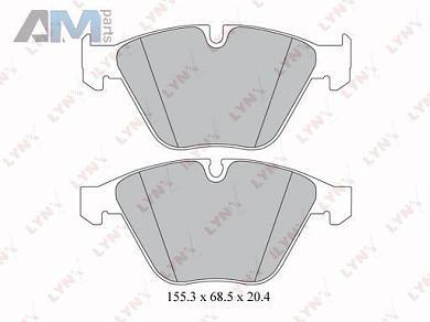 Колодки тормозные передние LYNX для BMW 5 серия (E60 ) 2003-2009 BD-1415