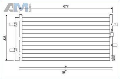 Радиатор кондиционера VALEO (814370) для Audi A4 (B8) 2008-2012 1.8/2.0TSI