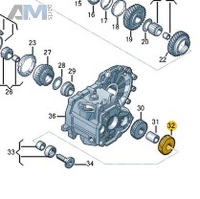 Шестерня VAG 02S311166ASКупить шестерню 02S311166AS на Фольксваген/Ауди/Шкоду по минимальной цене
