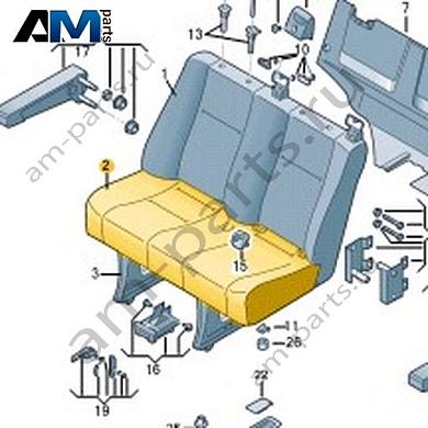 Подушка сиденья с обивкой Volkswagen Crafter 2012-2016 2E0883405AEКупить подушку сиденья с обивкой 2E0883405AE Фольксваген Крафтер 2012-2016 на выгодных условиях