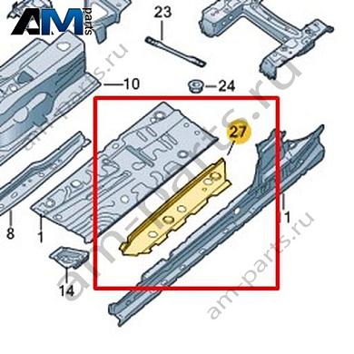 Усилитель пола Volkswagen T-Roc Cabrio 2020-2024 2GC801403Купить усилитель пола 2GC801403 на Фольксваген Т-рок Кабриолет 2020-2024- минимальная цена