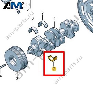 Вкладыш коренного подшипника VAG 0XW105591Купить вкладыш коренного подшипника 0XW105591 для Фольксваген/Ауди/Шкода- гарантия наличия