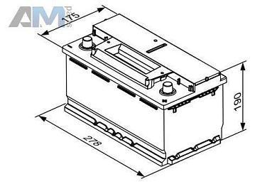 Аккумулятор 70AH/760A (0092S4E081) BOSCH для Audi A3 (8P) 2003-2012