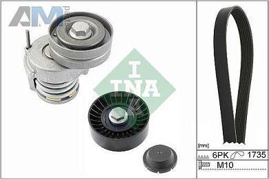 Комплект замены ремня генератора INA (529050510) Volkswagen B6 1.4 TSI (122 л.с.) CAXA