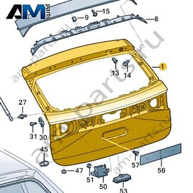 Крышка багажного отсека Volkswagen Taigo 2022-2024 2G7827025DКупить крышку багажного отсека 2G7827025D для Фольксваген Тайго 2022-2024- акция
