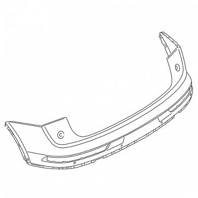 Бампер задний на Audi Q5 (2017-2020) 80A807067AGRU