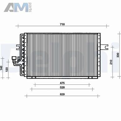 Радиатор кондиционера DELPHI (TSP0225671) Audi A4 (B7) 2005-2009 3.2 (256 л.с.)