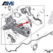 Подающий шланг радиатор-клапан egr 11718580454 BMW 3 серии G20/21