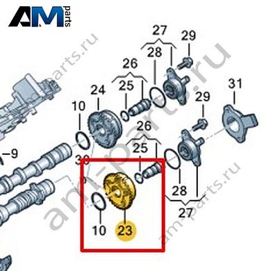 Регулятор фаз газораспределения VAG 06M109087KКупить регулятор фаз газораспределения 06M109087K для Фольксваген/Ауди/Шкода- минимальная цена