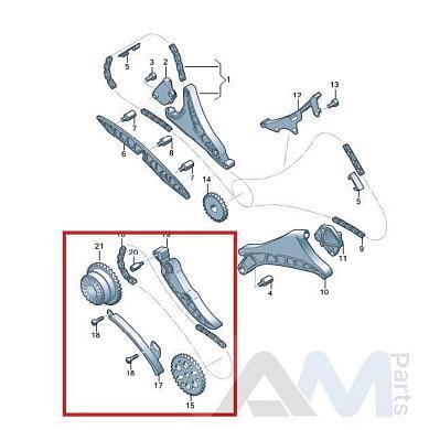 Цепь привода масляного насоса Volkswagen Touareg III (2018-2023) 3.0TFSI 06M109229S