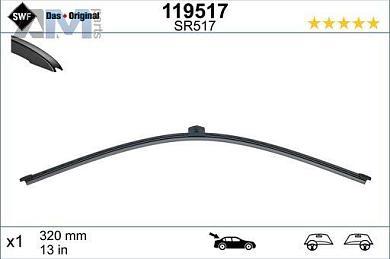 Комплект щеток стеклоочистителя (119517) SWF на Audi Q5 (8R) 2008-2017