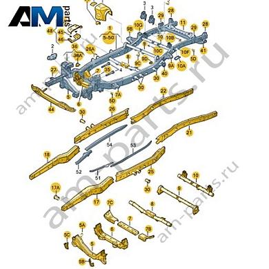 Рама Volkswagen AMAROK 2013-2016 2H5803017ADКупить раму 2H5803017AD на Фольксваген Амараок 2013-2016 на выгодных условиях