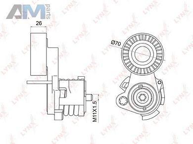 Механический натяжитель ремня PT3009 (LYNXauto) для автомобилей BMWКупить механический натяжитель ремня PT3009 производства LYNXauto на БМВ по специальной цене