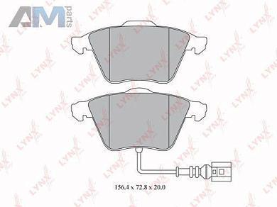 Колодки тормозные передние LYNX для Mk3 (2013-2016) BD-8016