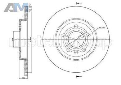Задние тормозные диски CIFAM 800855C на Audi A4 (B7) 2005-2009