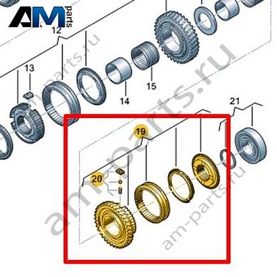 Ремкомплект синхронизатора с шестерней заднего хода VAG 0C6311191Купить ремкомплект синхронизатора с шестерней заднего хода 0C6311191 Фольксваген/Ауди/Шкода- спец. Цена
