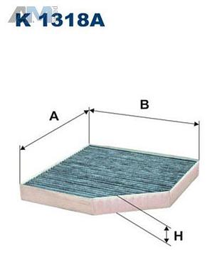 Фильтр салона FILTRON K1318A на Audi A6 (С6) 2004-2011 2.0TFSI