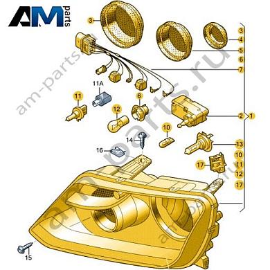 Двойная галогенная фара правая Volkswagen AMAROK 2013-2016 2H1941016ALКупить двойную галогенную фару правую 2H1941016AL Фольксваген Амараок 2013-2016- бесплатная доставка