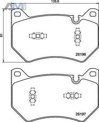 Передние тормозные колодки BREMBO P85181 Audi Q5 (FY) 2017-2020