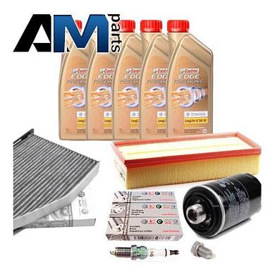 Комплект неоригинальных фильтров и моторное масло LL3 5W30 504/507 для ТО-2 Volkswagen Touran 1.4 TFSI