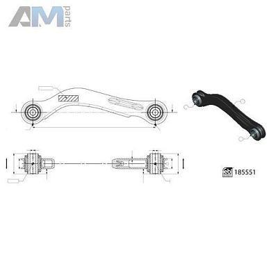 Поперечный левый рычаг (185551) Febi для BMW 3 Серии (G20/21) 2018-2023