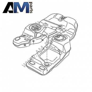 Топливный бак 100 литров Туарег (2011-2014) 7P0201075A