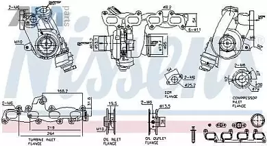 Турбина (93515) NISSENS на Volkswagen Crafter (2017-2024) 2.0TDI