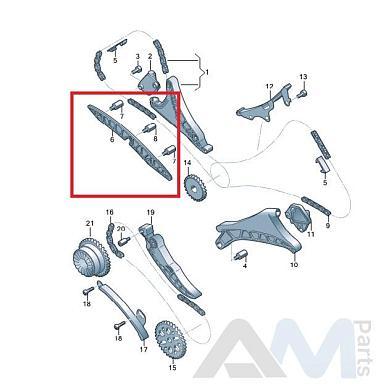 Натяжитель правой цепи на Volkswagen Touareg III (2018-2023) 3.0TFSI 06M109218F