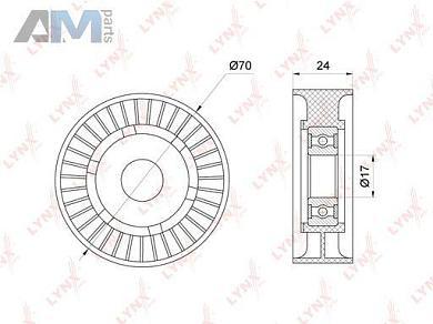 Ролик натяжного механизма LYNX для Audi A4 (B8) 2008-2012 1.8/2.0 TFSI PB-5293