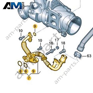 Распределитель ОЖ VAG 06K121406HКупить распределитель ОЖ 06K121406H для Фольксваген/Ауди/Шкода- бесплатная доставка