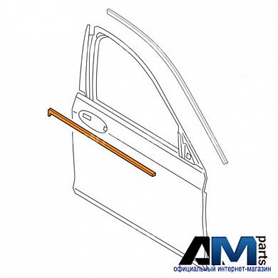 Наружный уплотнитель шахты стекла (правый) BMW 7 серии G12 (хром) 51337397866