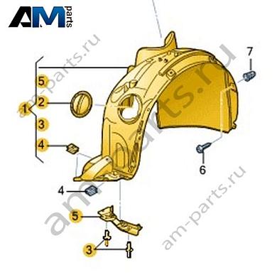 Подкрылок Volkswagen T-Roc Cabrio 2020-2024 2GC809958AКупить подкрылок 2GC809958A для Фольксваген Т-рок Кабриолет 2020-2024- минимальная цена