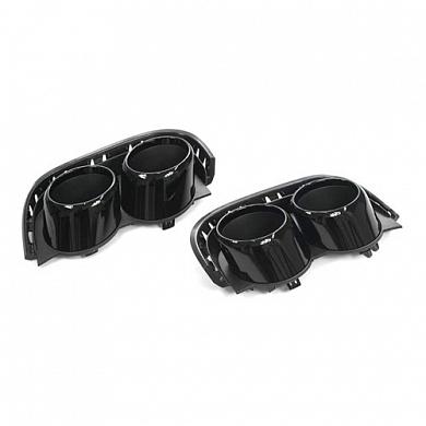 Накладка на левые выхлопные трубы (черный глянец) Ауди A7 (4K) 2018-2026 4K0807811BT94