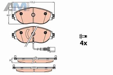 Передние тормозные колодки TRW GDB2114 на Audi Q3 (F3) 2019-2026