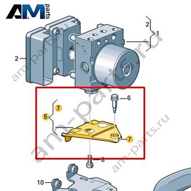 Кронштейн модуля ABS VAG 1K1614235FКупить кронштейн модуля ABS 1K1614235F Фольксваген/Ауди/Шкода- акция