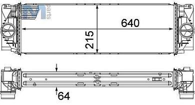 Интеркуллер (MAHLE/KNECHT) CI368000P для Mb Sprinter (W906) 311CDI (150 л.с.)