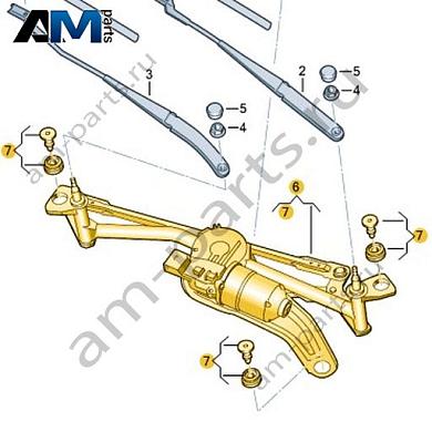 Крепление стеклоочистителя с электромотором Volkswagen T-Roc Cross 2019-2024 2GM955023BКупить крепление стеклоочистителя с электромотором 2GM955023B Фольксваген Т-рок Кросс 2019-2024- акция