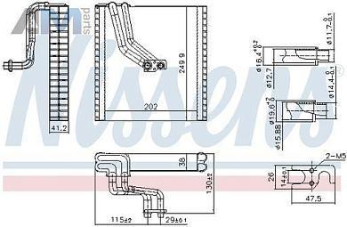 Испаритель кондиционера (92369) NISSENS для Volkswagen Crafter (2017-2024) 2.0TDI
