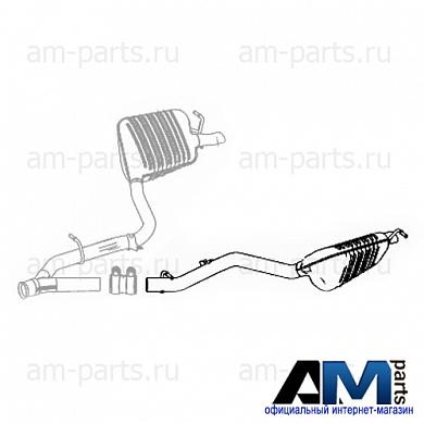 Задняя часть глушителя A2184903921 Мерседес W211 (L) E200 184л.с.