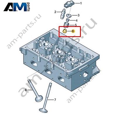 Маслосъемный колпачок VAG 04E109675LКупить маслосъемный колпачок 04E109675L Фольксваген/Ауди/Шкода- акция