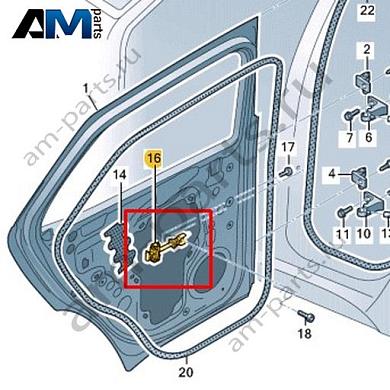 Ограничитель открывания задней Volkswagen id4/id5 2021-2024 11A839249AКупить ограничитель открывания задней 11A839249A на Фольксваген id4/id5 2021-2024- гарантия наличия